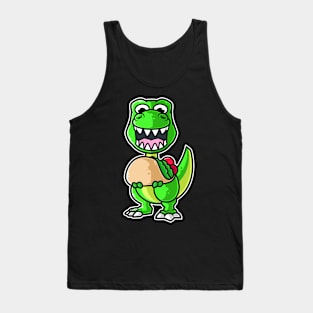 Dinosaur Tyrannosaurus Taco Kawaii Neko Anime Mexican food graphic Tank Top